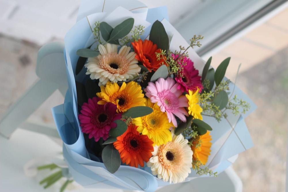 Букет цветов из: Герберы в Октябрьском Челябинская область