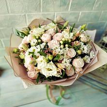 Букет цветов из:  Альстромерии, Розы и Хризантемы #REPLACE_PRED# Октябрьском Челябинская область