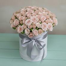 Цветочная композиция из Розы в шляпной коробке #REPLACE_PRED# Октябрьском Челябинская область