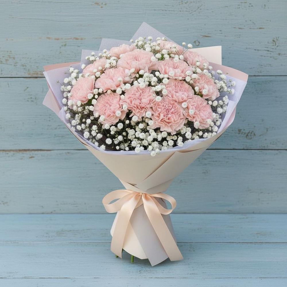 Букет цветов из: Гвоздики в Октябрьском Челябинская область