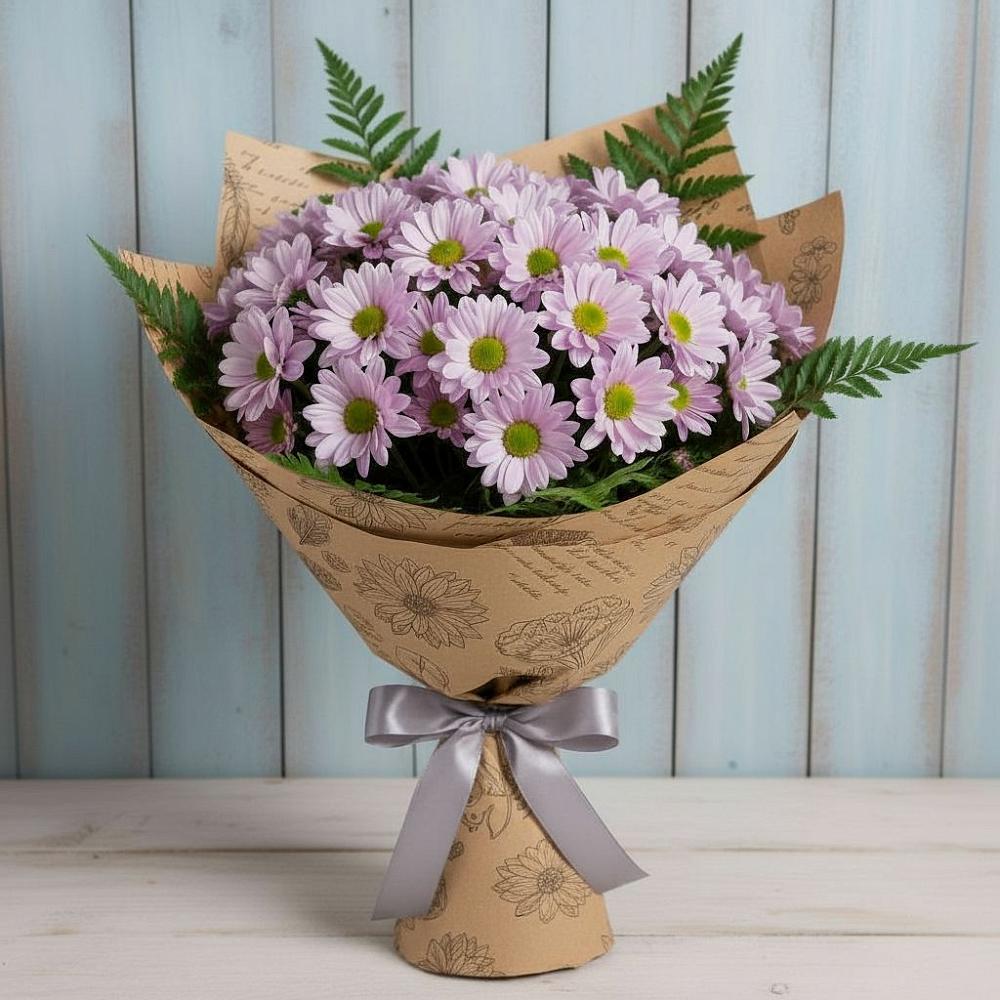 Букет цветов из: Хризантемы в Октябрьском Челябинская область