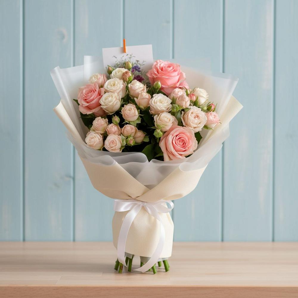 Букет цветов из: Розы в Октябрьском Челябинская область