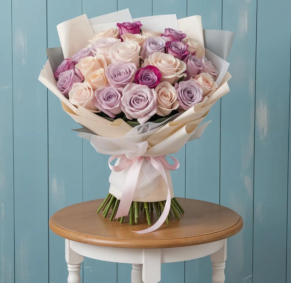 Букет цветов из: Розы в Октябрьском Челябинская область