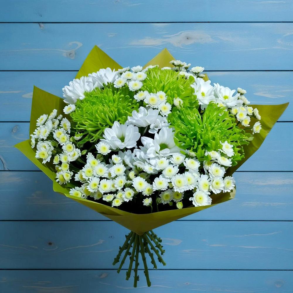 Букет цветов из: Хризантемы в Октябрьском Челябинская область