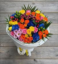 Букет цветов из:  Розы и Хризантемы в Октябрьском Челябинская область
