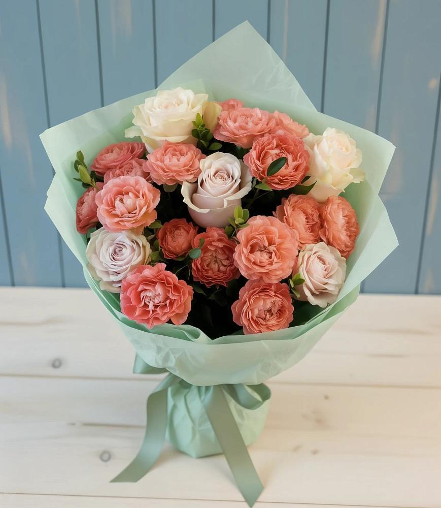 Букет цветов из: Розы в Октябрьском Челябинская область