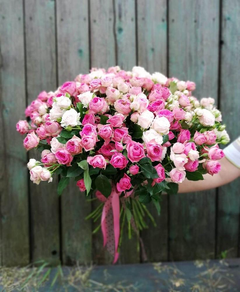 Букет Розовые кустовые розы Натали и Лав Лидия в Октябрьском Челябинская область
