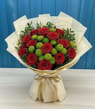 Букет цветов из:  Розы и Хризантемы #REPLACE_PRED# Октябрьском Челябинская область