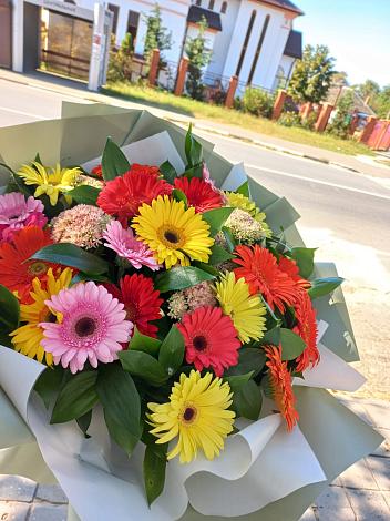 Букет цветов из: Герберы в Октябрьском Челябинская область