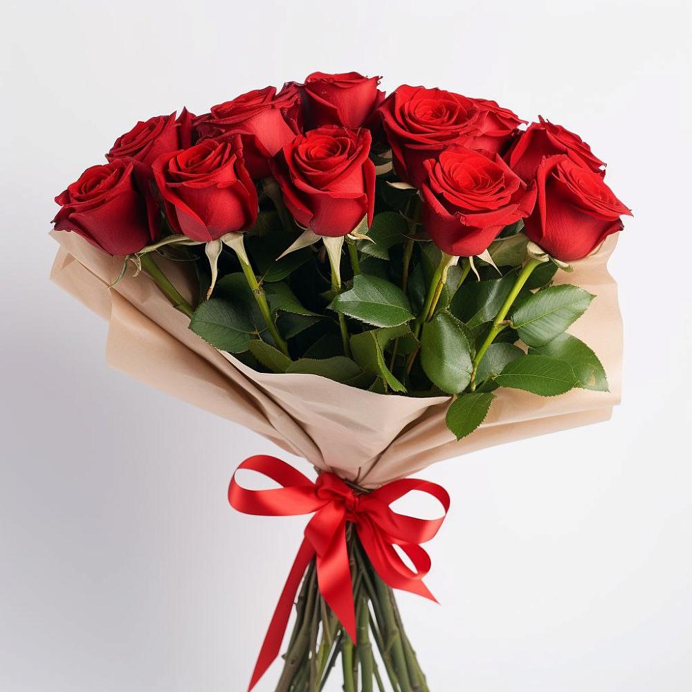 Букет 11 Красных роз Эдлесс Лав в Октябрьском Челябинская область